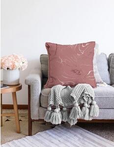 Waves sötét rózsaszín pamut keverék párnahuzat, 55 x 55 cm - Minimalist Cushion Covers