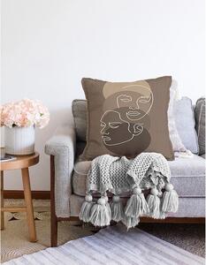 Chenille barna pamut keverék párnahuzat, 55 x 55 cm - Minimalist Cushion Covers