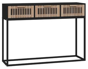 Szerelt fa és vas tálalóasztal 105x30x75 cm