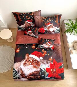 3 részes ágyneműhuzat Polycotton Christmas Garfield 200x140cm+90x70cm TiaHome
