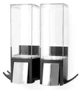 Clevek Double Dispenser öntapadós fekete dupla fali szappanadagoló - Compactor