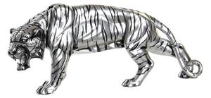 Figura műgyanta 31x7,5x13,5 tigris ezüstözött (készletről)