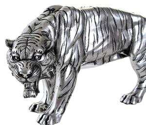 Figura műgyanta 31x7,5x13,5 tigris ezüstözött (készletről)