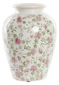 Váza kerámia 18x18x25 virágos fehér (készletről)