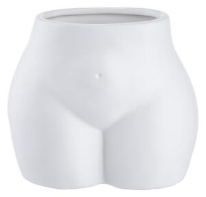 Váza/kaspó, fehér 15cm
