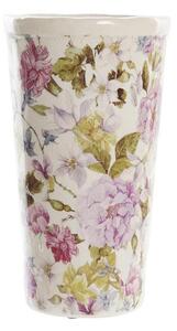 Váza cserép 14x14x25 virágos fehér (készletről)