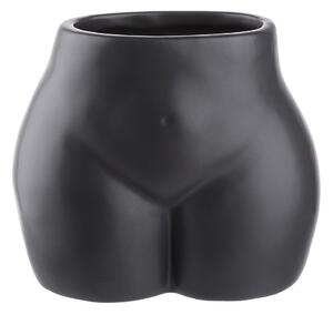 Váza/kaspó 15cm, fekete