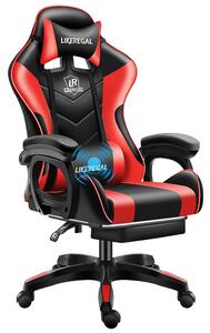 Likeregal 920 masszázs gamer szék lábtartóval piros (LI-SW110PI)