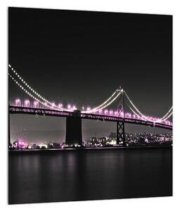 Éjszakai híd képe (30x30 cm)