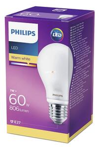 Philips E27 LED opál 7W 806lm 2700K meleg fehér 300° - 60W izzó helyett
