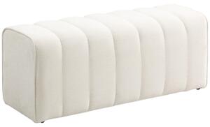 HOMCOM Modern hálószobai pad, kárpitozott pad fa vázzal, teherbírás akár 220 kg, lábtartó, krémfehér