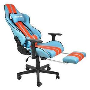 RAIDMAX Drakon DK905 Kék Gamer Szék - Ergonomikus, Állítható Magasságú, Lábtartóval