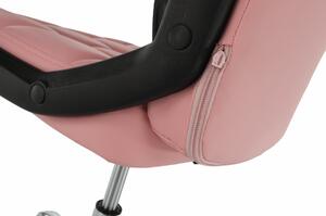KONDELA Irodai szék, rózsaszín textilbőr RULIS