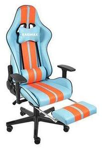 RAIDMAX Drakon DK905 Kék Gamer Szék - Ergonomikus, Állítható Magasságú, Lábtartóval