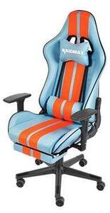 RAIDMAX Drakon DK905 Kék Gamer Szék - Ergonomikus, Állítható Magasságú, Lábtartóval