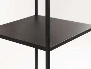 Tensio fekete fém könyvespolc, magasság 140 cm - Costum Form