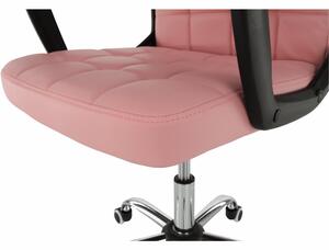 KONDELA Irodai szék, rózsaszín textilbőr RULIS
