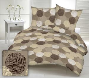 Marbella barna krepp ágyneműhuzat TiaHome - 1x Párna 90x70cm, 1x Paplan 140x200cm
