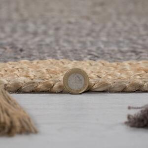 Istanbul szürke juta szőnyeg, ⌀ 150 cm - Flair Rugs