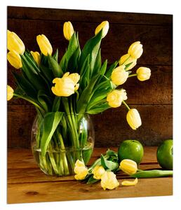 Sárga tulipánok a vázában (30x30 cm)