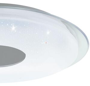 Eglo Lanciano-C szabályozható mennyezeti RGBW LED lámpa távirányítóval, 56 cm, fehér-króm