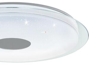 Eglo 98769 Lanciano-C szabályozható mennyezeti RGBW LED lámpa távirányítóval, 76 cm, fehér-króm