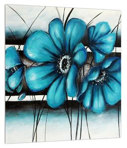 Kék virágok képe (30x30 cm)