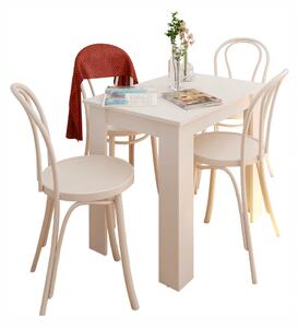 KONDELA Étkezőasztal, fehér, 86x60 cm, TARINIO