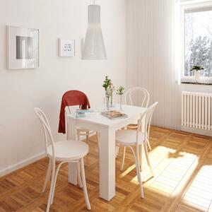 KONDELA Étkezőasztal, fehér, 86x60 cm, TARINIO