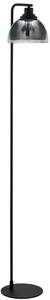 Állólámpa talpkapcsolóval, 150,5 cm, fekete-füstszínű (Beleser)