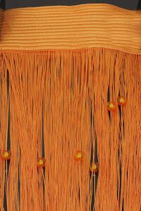 Függöny SPAGETTI(zsinórfüggöny) narancs, gyöngyökkel 150x250