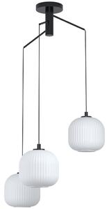 Eglo Mantunalle függesztett lámpa, fehér-fekete, 62 cm, 3xE27 foglalattal
