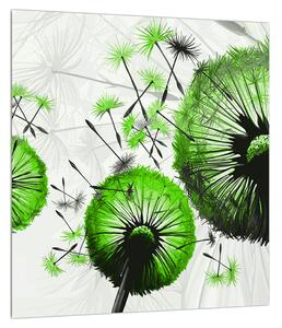Kép -zöld pitypang pehely (30x30 cm)