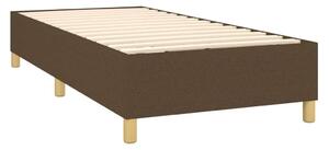 VidaXL barna szövet rugós és LED-es ágy matraccal 100x200 cm