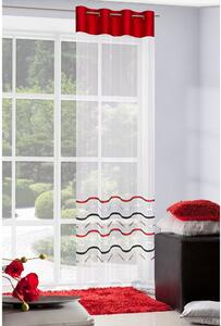 Függöny krém/piros 140x250