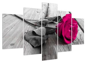 Rózsaszín rózsa képe (150x105 cm)