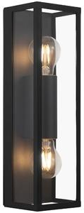 Eglo 99124 Amezola fali/mennyezeti lámpa, 11x38 cm, fekete-áttetsző, 2xE27 foglalattal