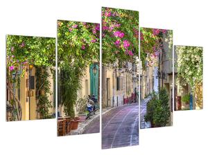 Mediterrán nyári utcácska képe (150x105 cm)