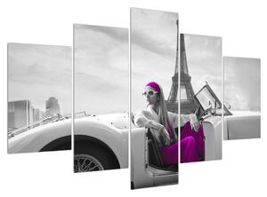 Eiffel torony és autók képe (150x105 cm)