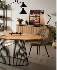 Étkezőasztal mangófa asztallappal, 200 x 110 cm - Kave Home