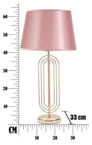 Krista rózsaszín asztali lámpa, magasság 64 cm - Mauro Ferretti