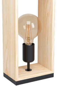 Fa asztali lámpa akasztóval, 40 cm (Famborough)