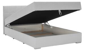 KONDELA Boxspring típusú ágy 120x200, világosszürke, FERATA KOMFORT