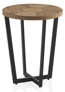 Honeycomb tárolóasztal fekete vas konstrukcióval, ⌀ 44 cm - Geese