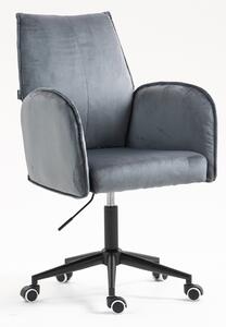 HR280K Grafit Modern Velúr Szék Fekete lábbal