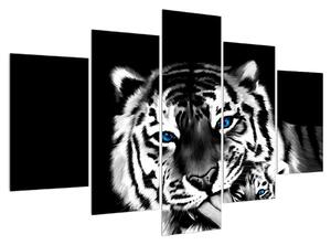 Tigris a kölykével képe (150x105 cm)
