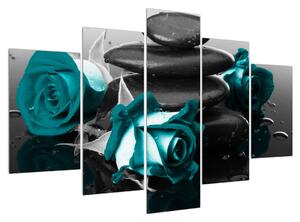 Kék rózsák képe (150x105 cm)