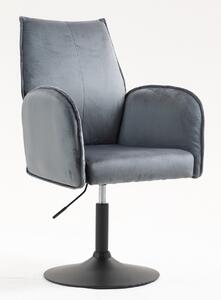 HR280N Grafit Modern Velúr Szék Fekete lábbal