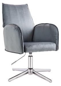 HR280CROSS Grafit Modern Velúr Szék Krómozott lábbal