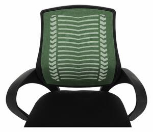 KONDELA Irodai szék, zöld/fekete/króm, IMELA TYP 2